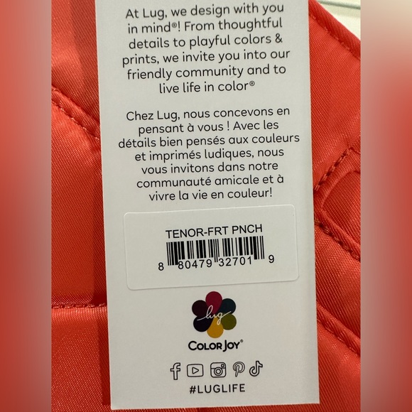 🍒🍊 NWT Lug Tenor 2pc Crossbody Bag in Fruit Punch 🍊🍒 - Picture 10 of 11